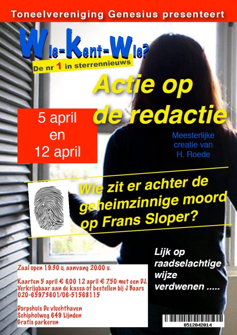 Poster Actie op de redactie